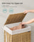 Laundry Basket - Synthetic Rattan - Natural - 110L with Lid and Handles
