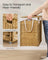 Laundry Basket - Synthetic Rattan - Natural - 110L with Lid and Handles