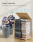 Laundry Basket - Synthetic Rattan - Natural - 110L with Lid and Handles