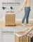 Laundry Basket - Rattan-Style - Natural - 3 Compartments with Lid and Removable Liner
