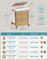 Laundry Basket - Rattan-Style - Natural - 3 Compartments with Lid and Removable Liner