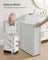 Slim Laundry Basket - Synthetic Rattan - Cloud White - Foldable with Lid and Handles