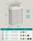 Slim Laundry Basket - Synthetic Rattan - Cloud White - Foldable with Lid and Handles
