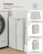 Slim Laundry Basket - Synthetic Rattan - Cloud White - Foldable with Lid and Handles