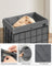 Collapsible Laundry Basket - Metal Wire Frame - Ink Black and Slate Grey - Removable and Washable Liner