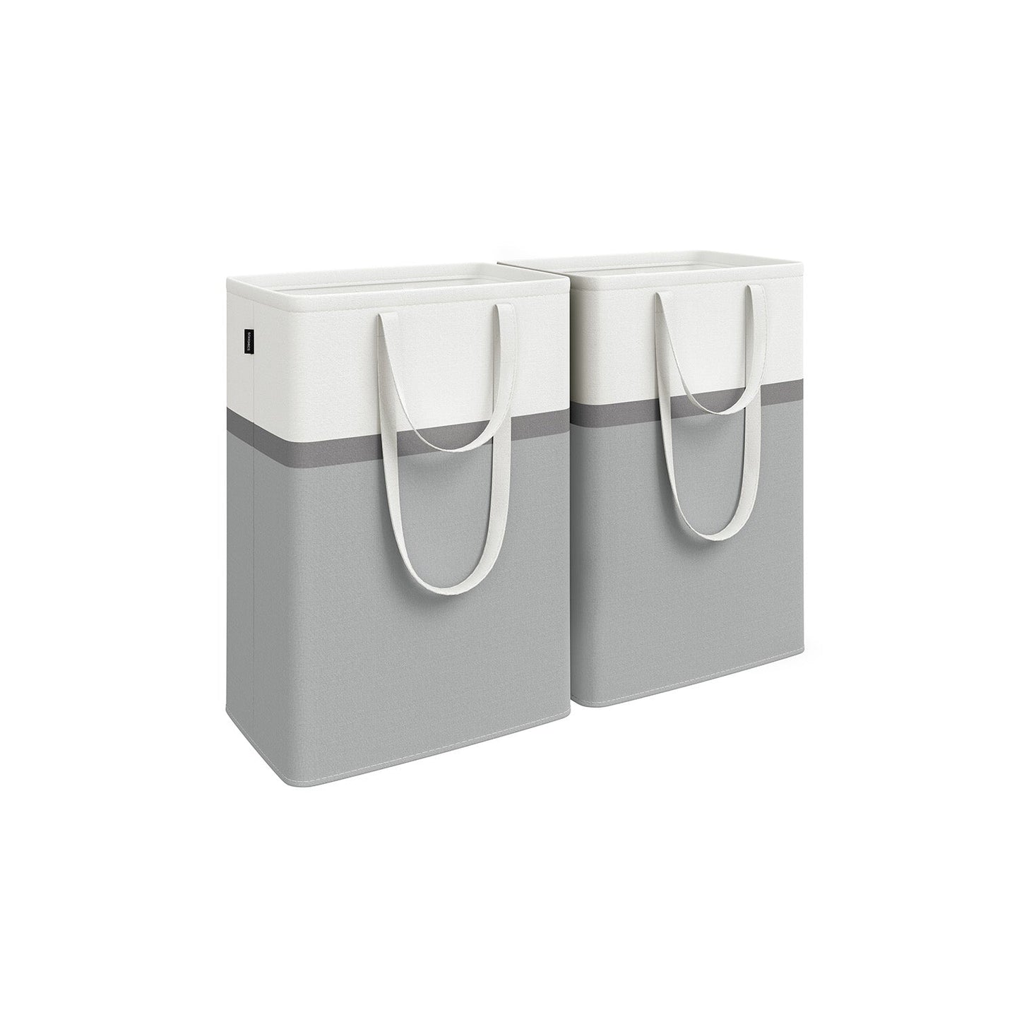 Collapsible Laundry Hampers - Fabric - Dove Grey - Set of 2