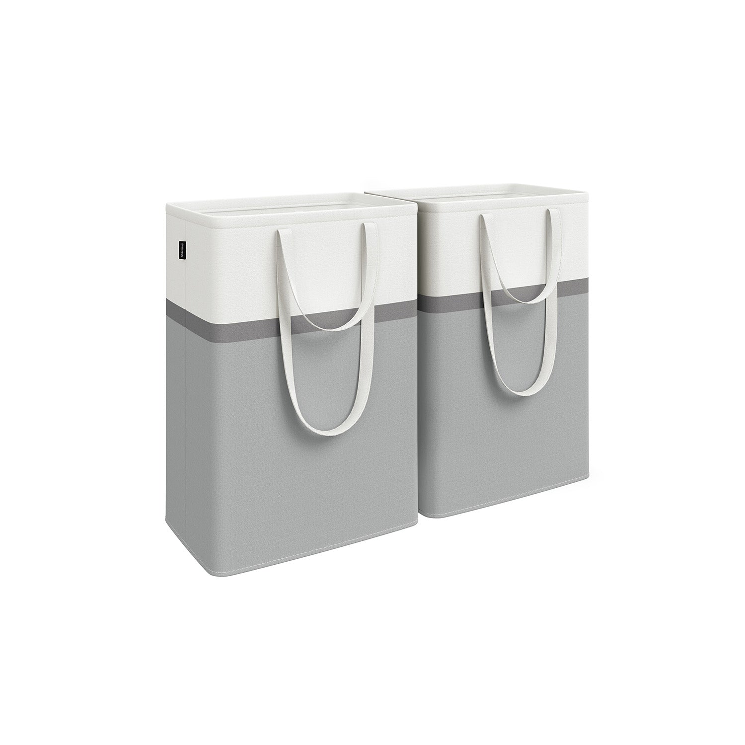 Collapsible Laundry Hampers - Fabric - Dove Grey - Set of 2