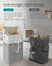 Collapsible Laundry Hampers - Fabric - Dove Grey - Set of 2