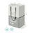 Large Laundry Basket - Fabric - Light Grey - 90L Capacity with 2 Compartments and Foldable Design