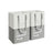 Set of 2 Laundry Baskets - Fabric - Light Grey - 90L Capacity with 2 Compartments