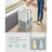 Set of 2 Laundry Baskets - Fabric - Light Grey - 90L Capacity with 2 Compartments