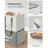 Large Laundry Basket - Fabric - Dark Grey - 90L Capacity with 2 Compartments