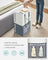 Laundry Basket Set - Fabric - Light Grey - 90L