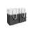 Laundry Hamper Set - 110 L Total Capacity - Fabric - Ink Black - Collapsible with Short and Long Handles