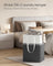 Laundry Hamper Set - 110 L Total Capacity - Fabric - Ink Black - Collapsible with Short and Long Handles