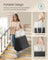 Laundry Hamper Set - 110 L Total Capacity - Fabric - Ink Black - Collapsible with Short and Long Handles
