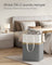 Collapsible Laundry Hampers Set of 2 - Fabric - Slate Grey - Easy to Transport and Clean