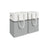 Collapsible Laundry Hampers Set of 2 - Fabric - Dove Grey - Freestanding and Portable