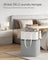 Collapsible Laundry Hampers Set of 2 - Fabric - Dove Grey - Freestanding and Portable