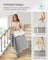 Collapsible Laundry Hampers Set of 2 - Fabric - Dove Grey - Freestanding and Portable