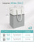 Collapsible Laundry Hampers Set of 2 - Fabric - Dove Grey - Freestanding and Portable