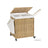 Laundry Basket - Rattan-Style - Natural - 3 Compartments with Lid and Removable Liner