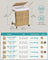Laundry Basket - Rattan-Style - Natural - 3 Compartments with Lid and Removable Liner