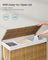 Laundry Hamper - Synthetic Rattan - Natural - Foldable with Lid and Handles