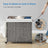 Rolling Laundry Hamper - Rattan-Style - Grey - 3-Section with Lid and Removable Liner