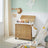 Laundry Hamper - Rattan-Style - Natural - 3 Compartments with Removable Liner