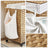 Laundry Hamper - Rattan-Style - Natural - 3 Compartments with Removable Liner