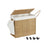 Rolling Laundry Hamper - Rattan-Style - Natural - 3-Compartment with Lid and Removable Liner