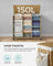 Rolling Laundry Hamper - Rattan-Style - Natural - 3-Compartment with Lid and Removable Liner