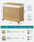 Rolling Laundry Hamper - Synthetic Rattan - Natural - 3 Compartments with Removable Liner and Wheels