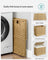 Rolling Laundry Hamper - Rattan-Style - Natural - 3-Compartment with Lid and Removable Liner