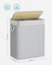 Divided Laundry Basket - Bamboo - Grey - 100L Capacity with Removable Liners and Lid