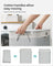 Divided Laundry Basket - Bamboo - Grey - 100L Capacity with Removable Liners and Lid