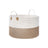 Laundry Basket - 100L with Handle - Cotton Rope - Brown & Beige