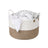 Laundry Basket - 100L with Handle - Cotton Rope - Brown & Beige