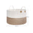 Laundry Basket - 100L with Handle - Cotton Rope - Brown & Beige