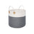 Laundry Basket - Cotton Rope - Grey - 50L Capacity with Handles