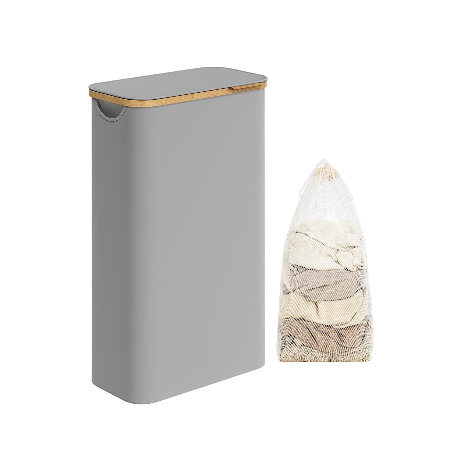 Laundry Basket - Oxford Fabric - Dove Grey - Slim