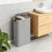 Laundry Basket - Fabric - Ink Black - Space-Saving with Lid and Removable Mesh Liner