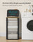 Laundry Basket - Oxford Fabric - Ink Black - Slim Design with Lid and Removable Mesh Liner