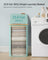 Laundry Basket - Oxford Fabric - Cream White - Space-Saving with Lid and Removable Mesh Liner