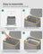 Laundry Basket - Oxford Fabric - Dove Grey - Slim Design with Lid and Removable Mesh Liner