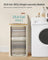 Laundry Basket - Oxford Fabric - Cream White - Space-Saving with Lid and Removable Mesh Liner