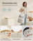 Laundry Basket - Oxford Fabric - Cream White - Space-Saving with Lid and Removable Mesh Liner