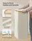 Laundry Basket - Oxford Fabric - Cream White - Space-Saving with Lid and Removable Mesh Liner