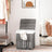 Laundry Hamper - Handwoven Rattan-Style - Grey - Lid & Removable Liner Bag